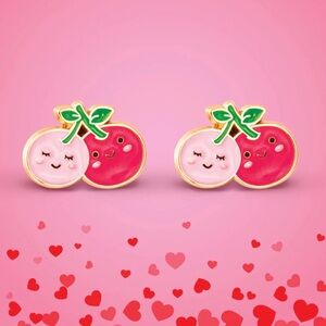 Girl Natiom Cherry Stud earrings